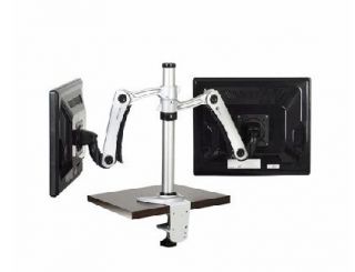 Dual LCD Monitor Mount Stand Clamp installation 15~24