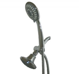 New Slim 5 Setting Dual Handheld Shower Head With 60 Inch Long Hose