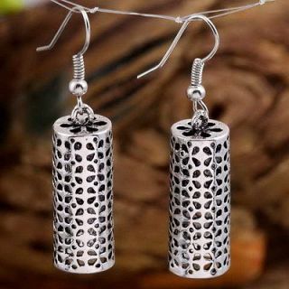 hollow out vintage style Tibet silver dangle earrings hot new s2