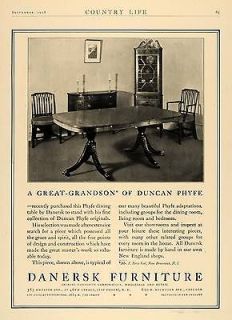 Danersk Furniture Percy Vail Duncan Phyfe Table   ORIGINAL ADVERTISING
