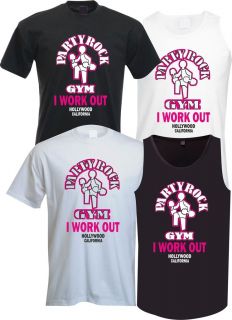 new LMFAO (Im sexy and I know it) I WORK OUT, GYM T shirt sizes small