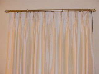 French (Triple Pinch) Pleated Faux Silk Drapes, Silk Curtains Panel