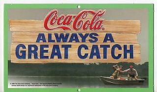 Coca Cola Always a Great Catch 1996 2 piece POS kit 1996