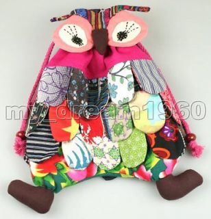 Handmade OWL Patchwork Shoulder Bag #2596
