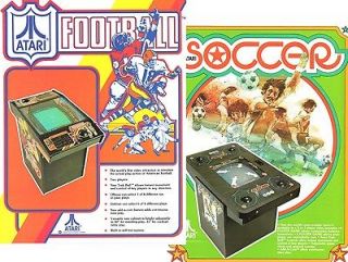 Vintage FOOTBALL & SOCCER ATARI SPORTS Arcade video game flyer set 2 4