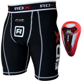 RDX Compression Flex Shorts & Gel Groin Cup Guard MMA Short UFC Fight