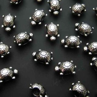 30 Tibetan Silver Tone Turtle Beads Spacers Beading 15x10 TS0364