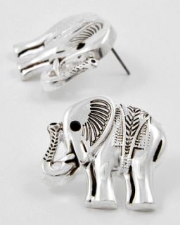 ALABAMA crimson TIDE silvertone ELEPHANT Earrings