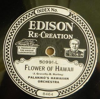 Thomas Edison 78 RPM Record FLOWER OF HAWAII & HAWAIIAN NIGHTINGALE