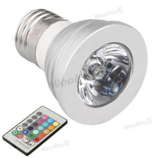 E27 Remote Control 16 Color RGB LED Bulb Light Lamp 5W