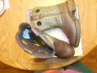 size 12 toddler durango brown and green cowboy boot