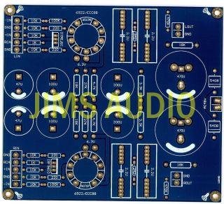 Bal/unbal input tube preamplifier stereo PCB 