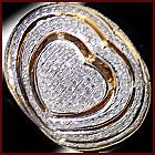 Gold 1.79 ct SI G Diamond Womens Heart Love Signet Ring Certified