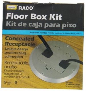 Hubbel Electric Raco Stainless Steel Concealed Receptacle Floor Box