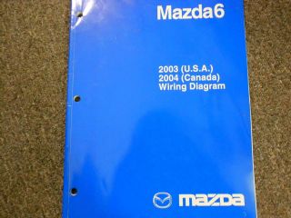 2004 Mazda6 Electrical Wiring Diagram Service Repair Shop Manual OEM