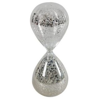 30 Minute 8 Modern Sand Glass Hourglass Timer Silver Mercury White