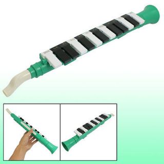 Green Plastic 13 Keys Note Melodica Mouth Organ Portable Wind Piano