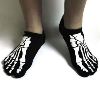 Pairs of five 5 fingers 5fingers Skeleton LOW CUT Toe Socks