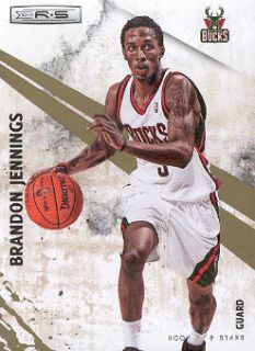 2010 11 Rookies & Stars Gold #31 Brandon Jennings 121/499 Milwaukee