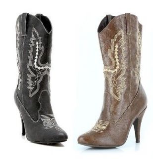 Ellie Shoe 418 COWGIRL 4 Heel Ankle Cowgirl Boot