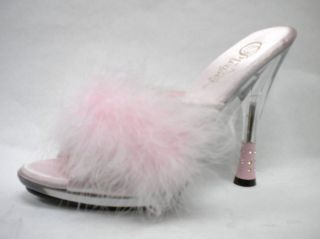 Marabou Feathers Heels Drag Queen Crossdresser Shoes Large 10 11 12