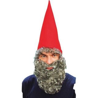 Adult Fancy Dress Party Xmas Dwarf Red Hat & Beard