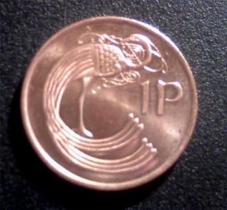 BUNC Ireland UNCIRCULATED 1996 One Penny Coin 1p Old Eire Currency