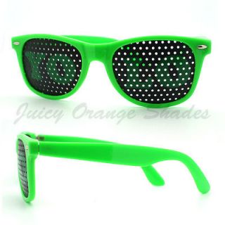 YOLO Lens Sunglasses Colorful Neon Classic Horn Rim Frame Unisex GREEN