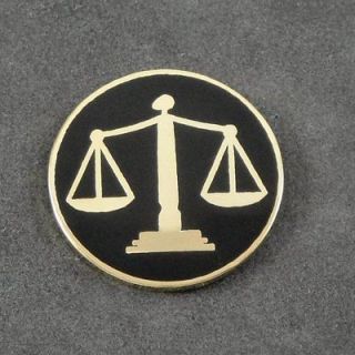 Scales of Justice Lawyer Judge Courts Lapel Pin NEW