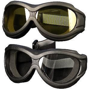Big Ben CLEAR Goggles Motorcycle Biker over glasses Anti Fog Lenses