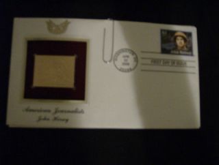 Collectible First Day of Issue Gold Stamp American Journalists John