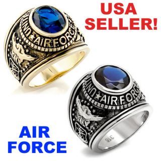 US Air Force Ring USAF Military Rings Silver Gold (Also Army Navy