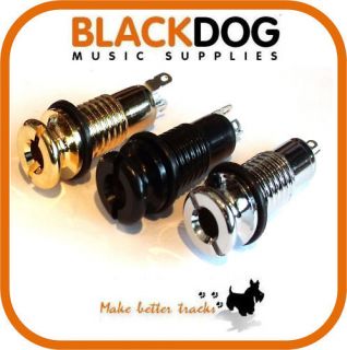 Acoustic Guitar Jack Input end pin chrome black or gold