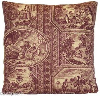 Cushion Pillows Cover Les Fables De La Fontaine Marvic Fabric Toile