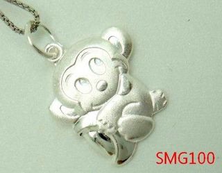 Chinese 12Zodiac Animal 925 Sterling Silver Monkey Pendant Fit