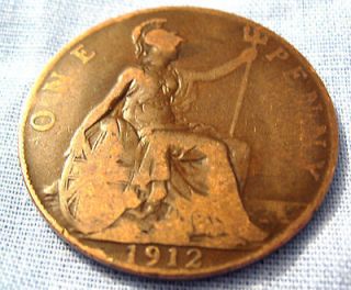 TITANIC 1912 British Penny Coin Ship Cruise Liner Antique Vintage