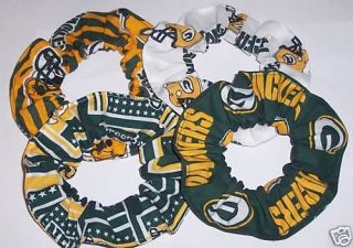 Green Bay Packers Fabric Hair Scrunchies Ties NFL