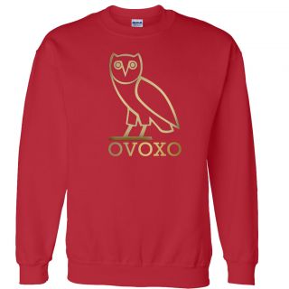 Octobers very own CREWNECK sweatshirt OVOxo GOLD owl sweater Purple