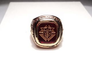 KNIGHTS OF COLUMBUS  GOLD PLATED RING  MENS SIZE 12  a120