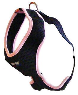 Soft airtex full body Dog Harness. With Pink Glitter trim. Fully