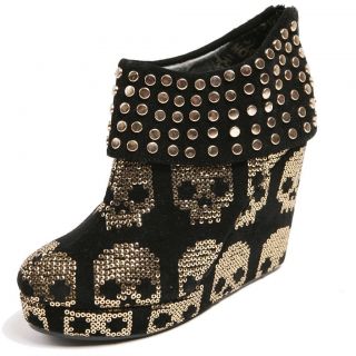 Iron Fist Ladies Gold Star Wedge Shoes