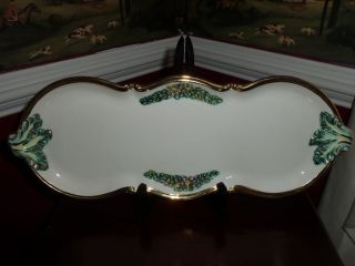 CAPODIMONTE ITALY LARGE VINTAGE VANITY TRAY CAN BE USED AS A BREAD