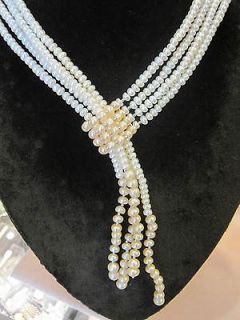 Strand Lariet Style Genuine Pearl Necklace   760+ Pearls & 88
