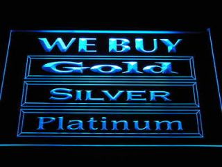 i1000 b We Buy Gold Silver Platinum Shop Display Advertising Neon