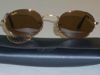 RAY BAN Vintage Sunglasses DADDY O FLAT OVAL AMBER By Bausch & Lomb