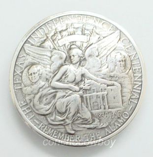 TEXAS CENTENNIAL LADY LIBERTY REPRODUCTION COIN CONCHO