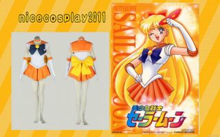 Sailor Moon Minako Aino Sailor Venus Cosplay Costume—Female’s