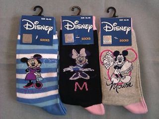 ladies girls Disney Mini Mouse socks 3 pairs size 4 , 36 40