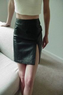 NWT Womens Lambskin Leather Skirt Mini or Knee Length M L XL 2XL Black