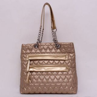 Pattern Purse,Pockets Accent Tote & Shopper Bag,Gold Color Handbag